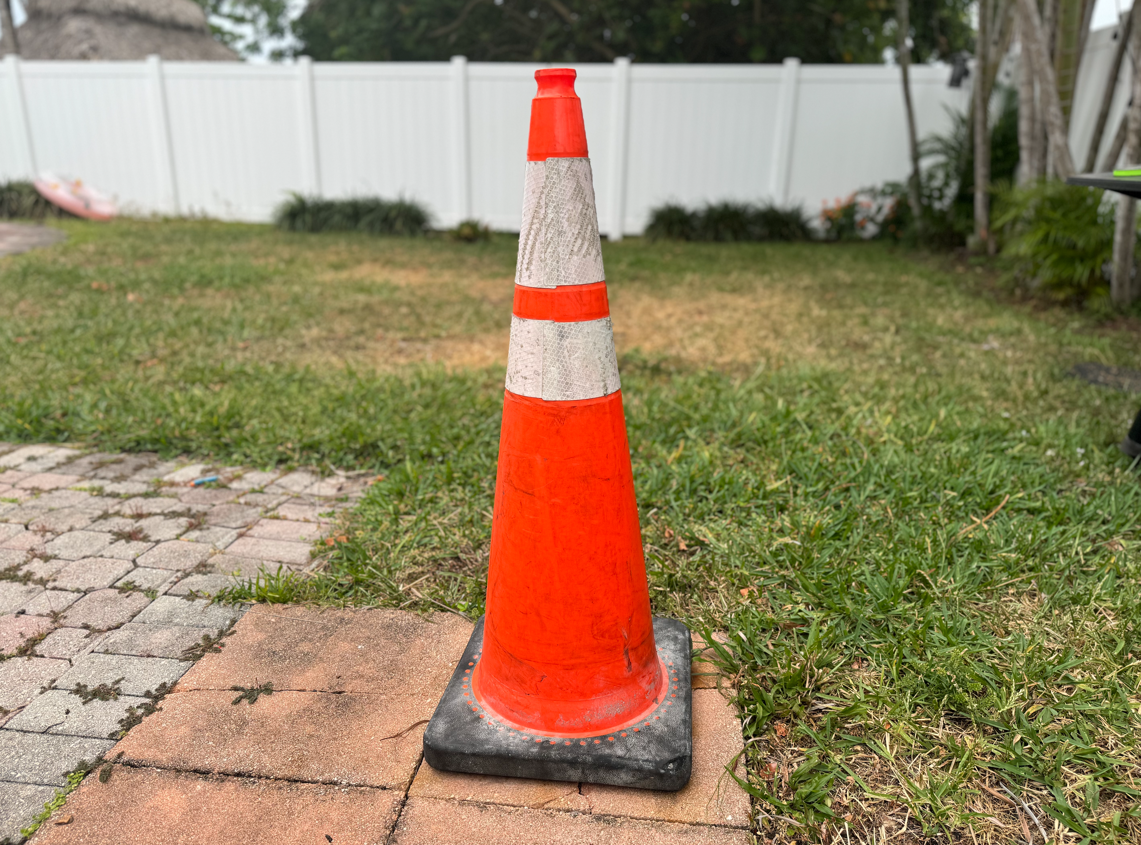 A road cone, not a robot.